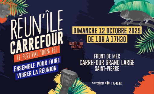 Le 12 octobre, on vous invite au Réun’île Carrefour pour ensemble faire vibrer La Réunion ! 🇷🇪
