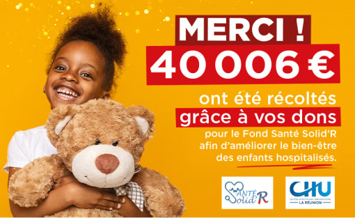 40 006.00€ ont été récoltés en faveur du Fond Santé Solid’R du CHU !